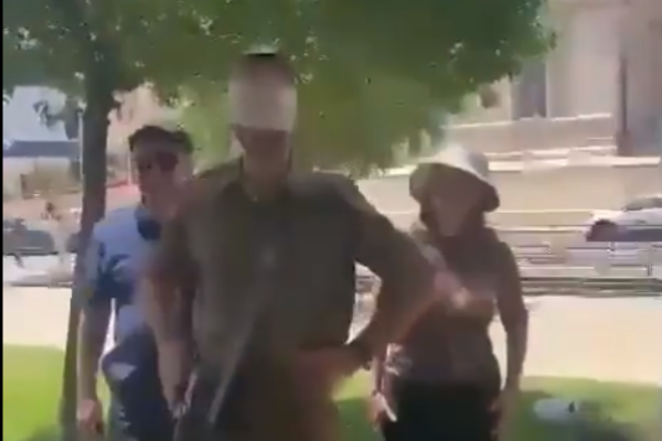 Parents surprising their lone soldier son.