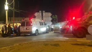 Scene of the shooting near Neve Tzuf