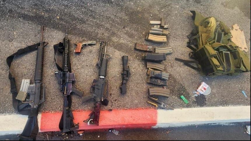 weapons confiscated after shooting attack