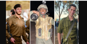 Staff Sgt. Nevo Fisher, Staff Sgt. Kanaoo Kasa and Staff Sgt. Matityahu Ya'akov Perel (IDF)