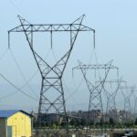 Iranian power lines near Qom