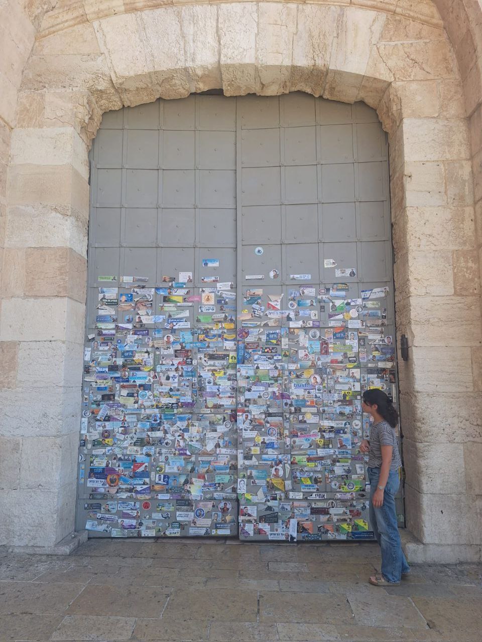Memorial Stickers on Jaffa Gate
