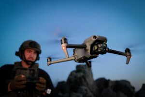 IDF soldier controlling Atalef drone (JNS)