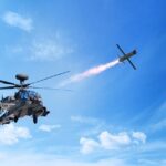 Helicopter shooting Spike missile (Rafael)