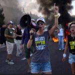 Israeli demonstration for hostage release (AP)