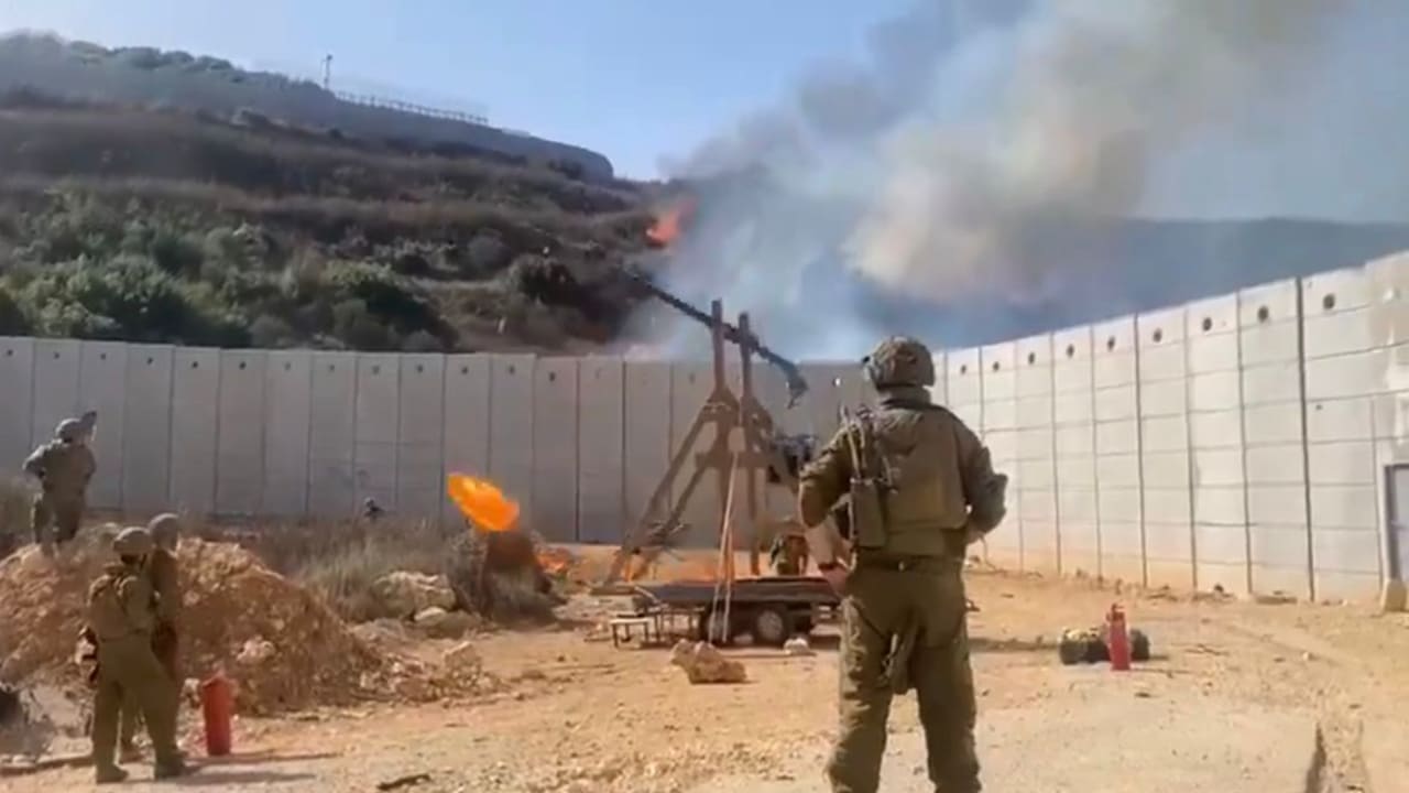 Why did IDF soldiers use a medieval catapult in Lebanon war?