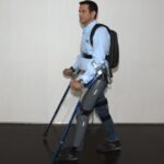 Man using exoskeleton