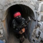 Arab terrorist in Gaza tunnel