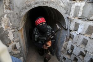 Arab terrorist in Gaza tunnel